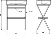 Sapho FERRO podstavec s umyvadlem 600x880x420mm SKA560-1-01