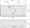 Polysan MARLENE CURVE R MONOLITH obdélníková vana 195x85x63cm, bílá/černá 78731MCRB