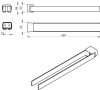 Gedy PIRENEI dvojitý držák ručníků otočný 350mm, gun metal PI2381