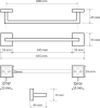 Sapho X-SQUARE držák ručníků 600x65mm, chrom XQ403