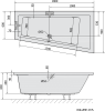 Polysan ANDRA R asymetrická vana 180x90x45cm, černá mat 78771.21