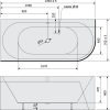 Polysan VIVA L MONOLITH asymetrická vana 170x75x60cm, šedá 70119M.30