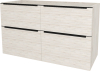 Mereo Mailo, koupelnová skříňka 121 cm, černé madlo, Multidecor, White Loft Pine CN593SBWLP1