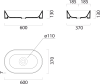 GSI KUBE X keramické umyvadlo na desku, 60x37cm, oválné, tortora mat 945805