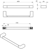 Gedy PIRENEI držák ručníků 450x66mm, černá mat PI214514