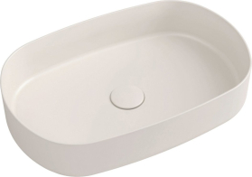 Isvea INFINITY OVAL keramické umyvadlo na desku, 55x36cm, ivory 10NF65055-2K