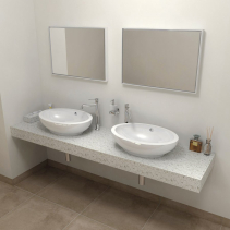 Sapho TAILOR rockstone deska 200x50 cm, provedení límce R TR200R