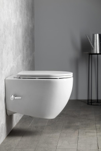 Isvea INFINITY CLEANWASH závěsná WC mísa, integrovaná baterie a bidet. sprška, Rimless, 36, 5x53cm, bílá 10NFS1005I