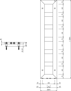 Sapho BLOCK otopné těleso 280x1330 mm, bílá mat IR183