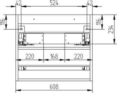 Mereo Aira, koupelnová skříňka 61 cm, Multidecor, Dark Rockford Hic CN790SDRH1