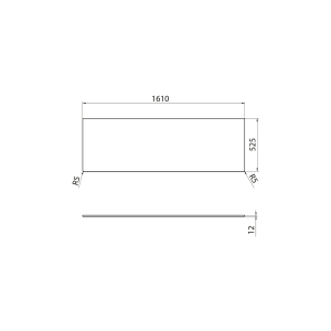 Sapho LOREA deska Rockstone 161x1, 2x52, 5cm, bílá mat LE160-0101