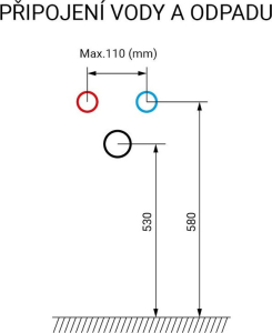 Mereo Mailo, koupelnová skříňka 61 cm, bílá, mat, černé madlo CN540SB