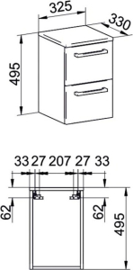 Mereo Bino koupelnová skříňka spodní 50 cm, Multidecor, White Loft Pine CN694WLP1