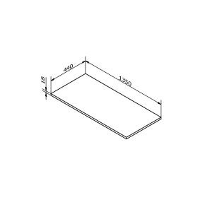 Sapho Deska DTDL 1350x18x440mm, antracit matný DT135-3434