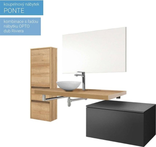 Mereo Ponte, koupelnová skříňka 70 cm, Multidecor, Light Select Walnut CN291LSW1