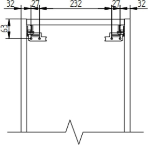 Mereo Mailo, koupelnová skříňka vysoká 170 cm, černé madlo, Multidecor, Arktická šedá CN594LPBARS1