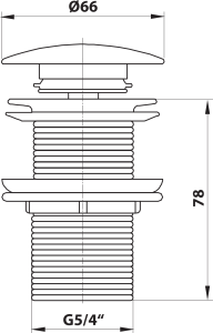 Sapho AURUM umyvadlová výpust  5/4“, click-clack, měď mat ND-AU300