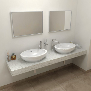 Sapho TAILOR rockstone deska 200x50 cm, provedení límce L TR200L