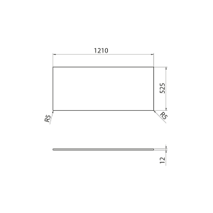 Sapho LOREA deska Rockstone 121x1, 2x52, 5cm, black attica LE120-0598