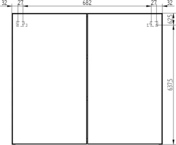 Mereo Koupelnová skříňka zrcadlová 80 cm, galerka, 2 x dvířka, Multidecor, Dub Bardolino CN798G82DBAR