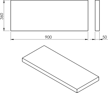 Sapho AVICE deska 90x36cm, dub tmavý AV09611