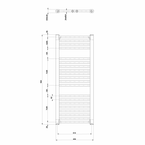 Aqualine DIRECT otopné těleso s bočním připojením 450x960 mm, bílá ILR94T