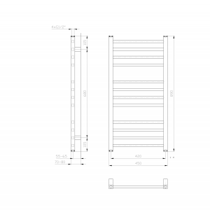 Sapho METRO otopné těleso 450x890 mm, bílá IR400T