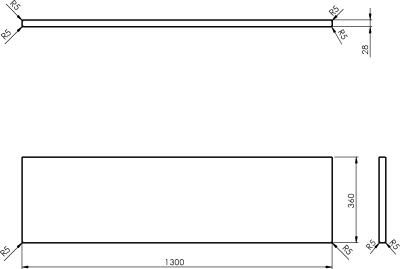 Sapho WOODY deska 1300x28x360mm, masiv přírodní dub WD136-70