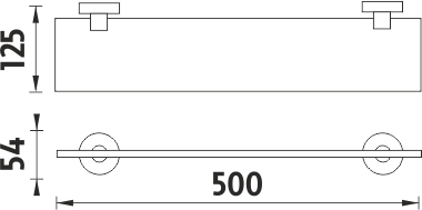 Nimco UNIX nerez Police, 50 cm UNM 13091B-50-10