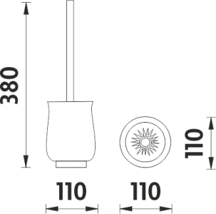 Nimco LADA Toaletní WC kartáč 1094LA-80