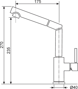 Granitový dřez Sinks LINEA 600 N Titanium+MIX 350P LI60072NMI350P