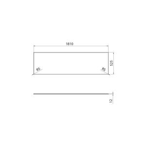 Sapho LOREA deska Rockstone 181x1, 2x52, 5cm, bílá mat LE180-0101