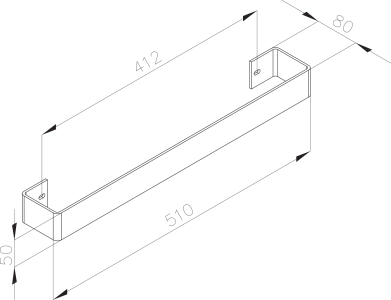 Sapho COLONNA držák ručníků 510x80 mm, nerez mat IRPA16