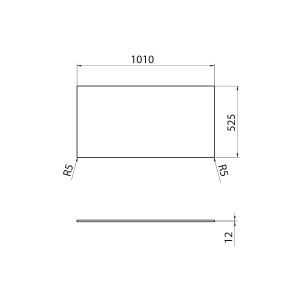 Sapho LOREA deska Rockstone 101x1, 2x52, 5cm, black attica LE100-0598