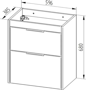 Mereo Vigo, koupelnová skříňka s keramickým umyvadlem 61 cm, bílá CN311