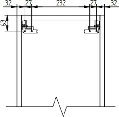 Mereo Mailo, koupelnová skříňka vysoká 170 cm, černé madlo, Multidecor, Beton Chicago tm šedý CN594LPBBCS2