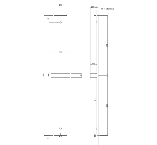 Ridea OTHELLO MONO SLIM hliníkové otopné těleso 300x1890mm, černá mat 2301189030SN