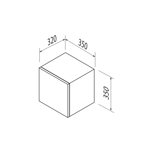 Sapho ESPACE skříňka 35x35x32cm, 1x dvířka, levá/pravá, bílá lesk ESC730-3030