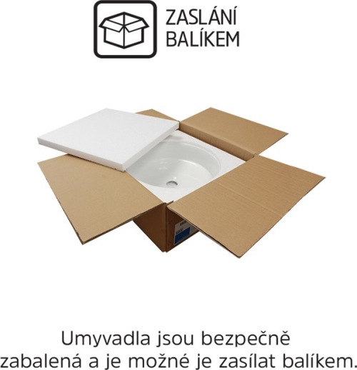 Mereo Umyvadlo na desku bez přepadu, 400x400x145 mm, kulaté, keramické - pro zaslání balíkem UC404015CP