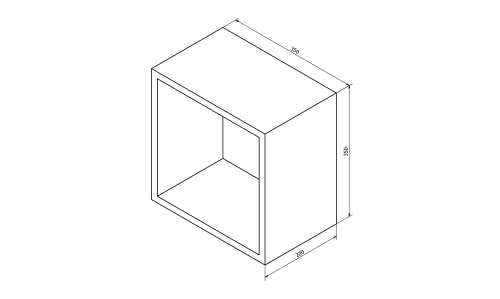 Sapho ESPACE otevřená policová skříňka 35x35x22cm, bílá ESC150-3030