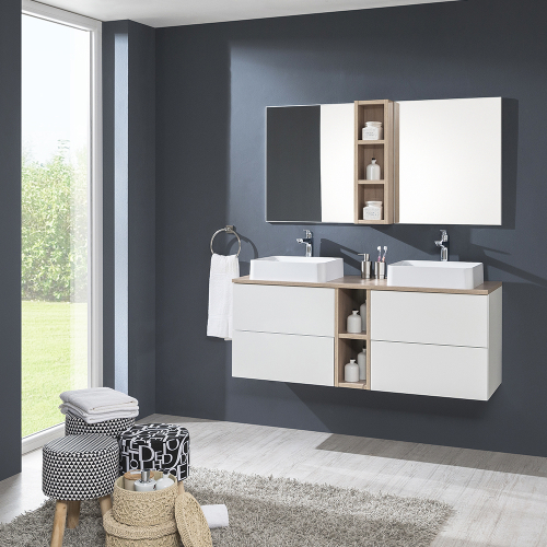 Mereo Koupelnová deska na skříňku 142 cm, Multidecor, Dub Sand Barbera CN799D142DSB1