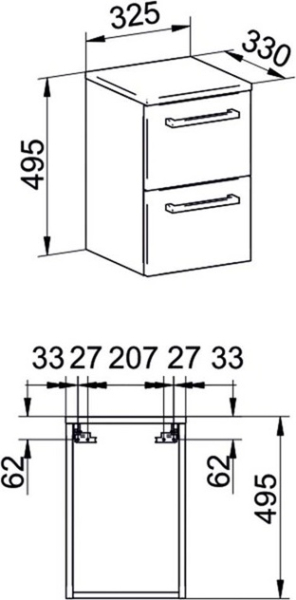 Mereo Bino koupelnová skříňka spodní 50 cm, Multidecor, Lávová šedá CN694LAS1