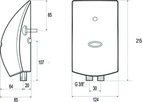 Mereo Průtokový ohřívač vody 5,5 kW, nízkotlaký EPO12