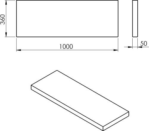 Sapho AVICE deska 100x36cm, dub Rover AV1064