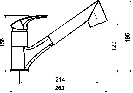 Novaservis Dřezová teleskopická baterie Metalia 57 granit-černý 57081,GRB